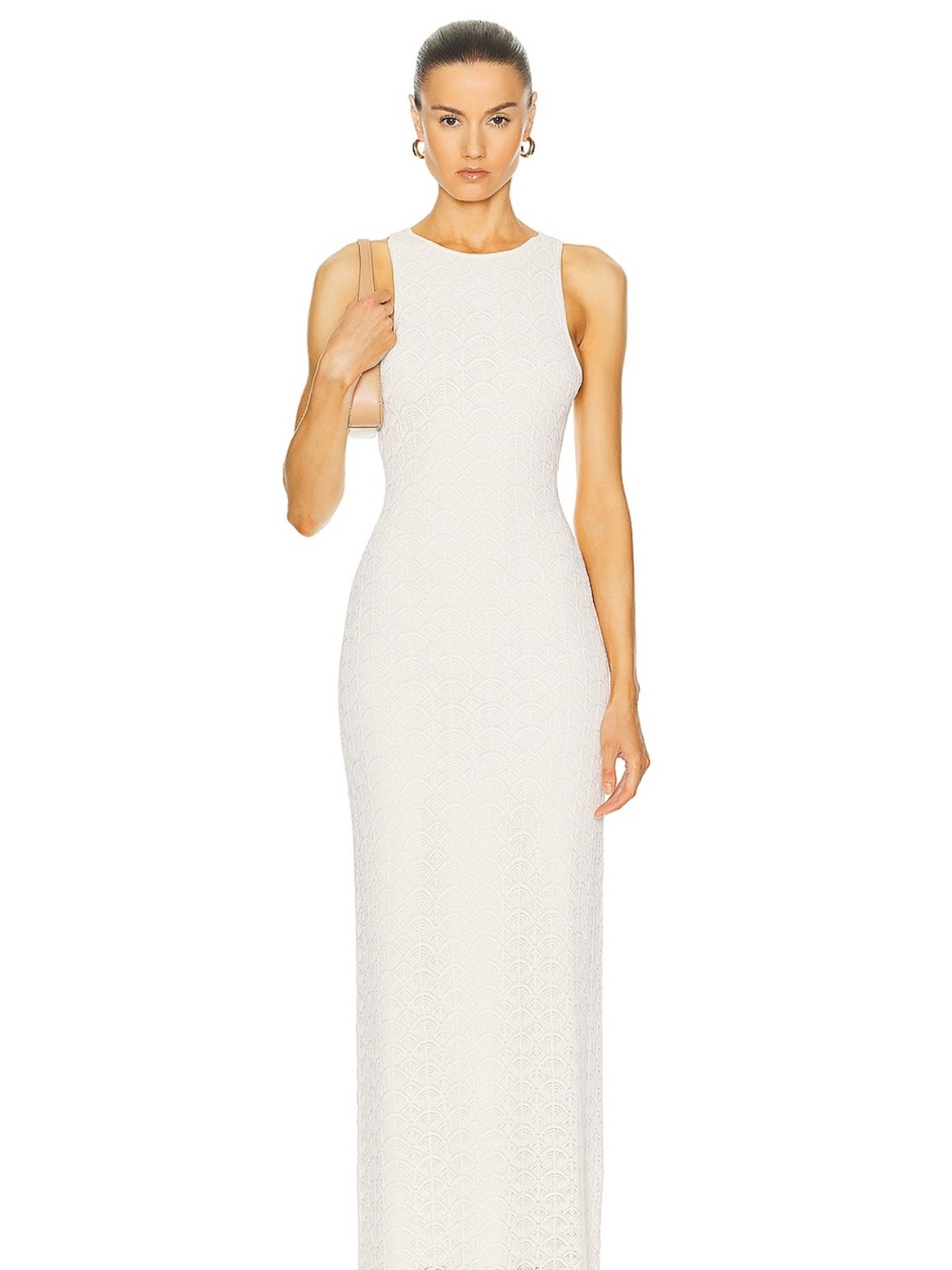 L’academie Sleeveless Cream Maxi Dress